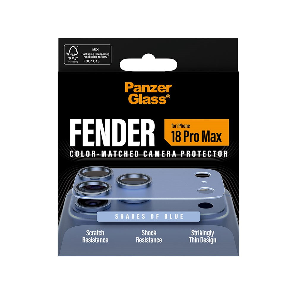 iPhone 18 Pro Max PanzerGlass FENDER Kamerabeskyttelse - Shades of Blue