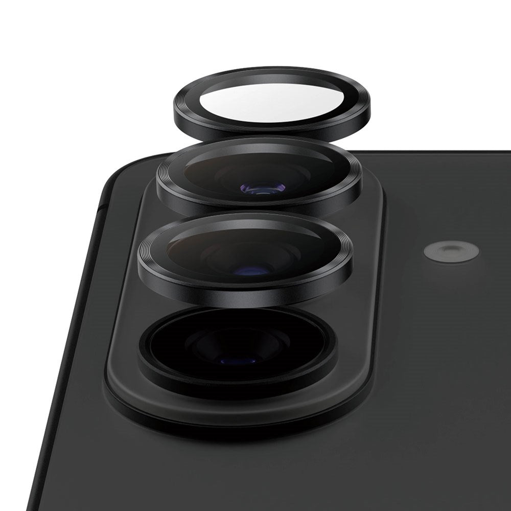 Samsung Galaxy S26 / S26+ (Plus) PanzerGlass Ceramic Hoops Kamerabeskyttelsesglas inkl. Installationsramme - Sort