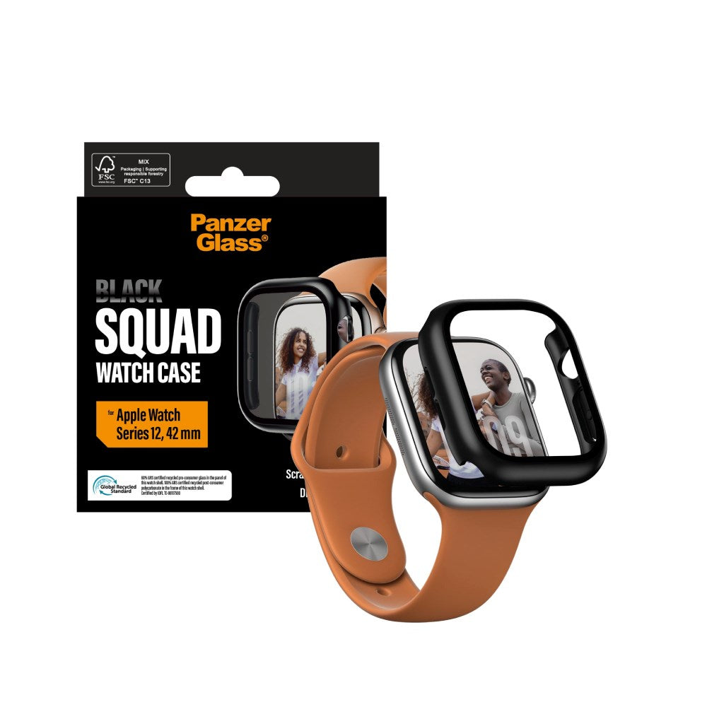 PanzerGlass Apple Watch Series 12 (42mm) Squad Cover - Sort