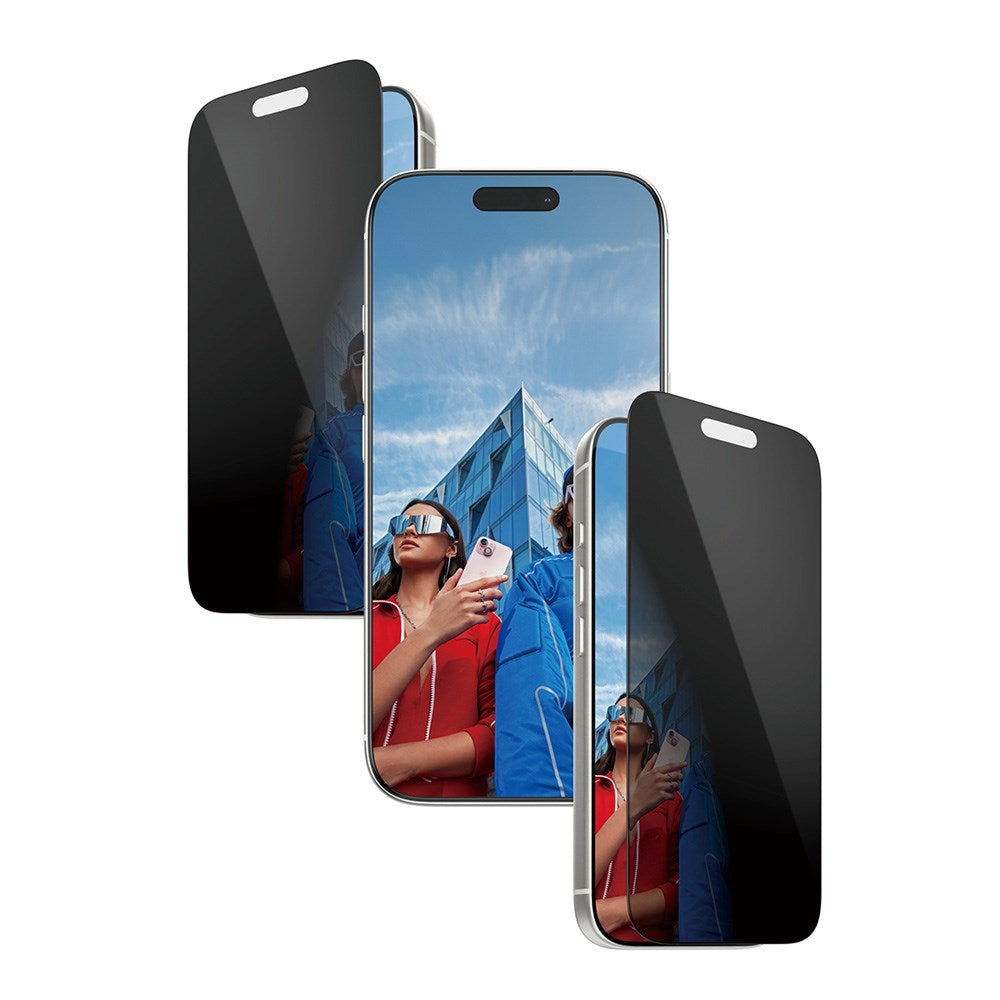 iPhone 17 Pro PanzerGlass 2-Way Privacy Skærmbeskyttelsesglas - Ultra-Wide Fit - Gennemsigtig