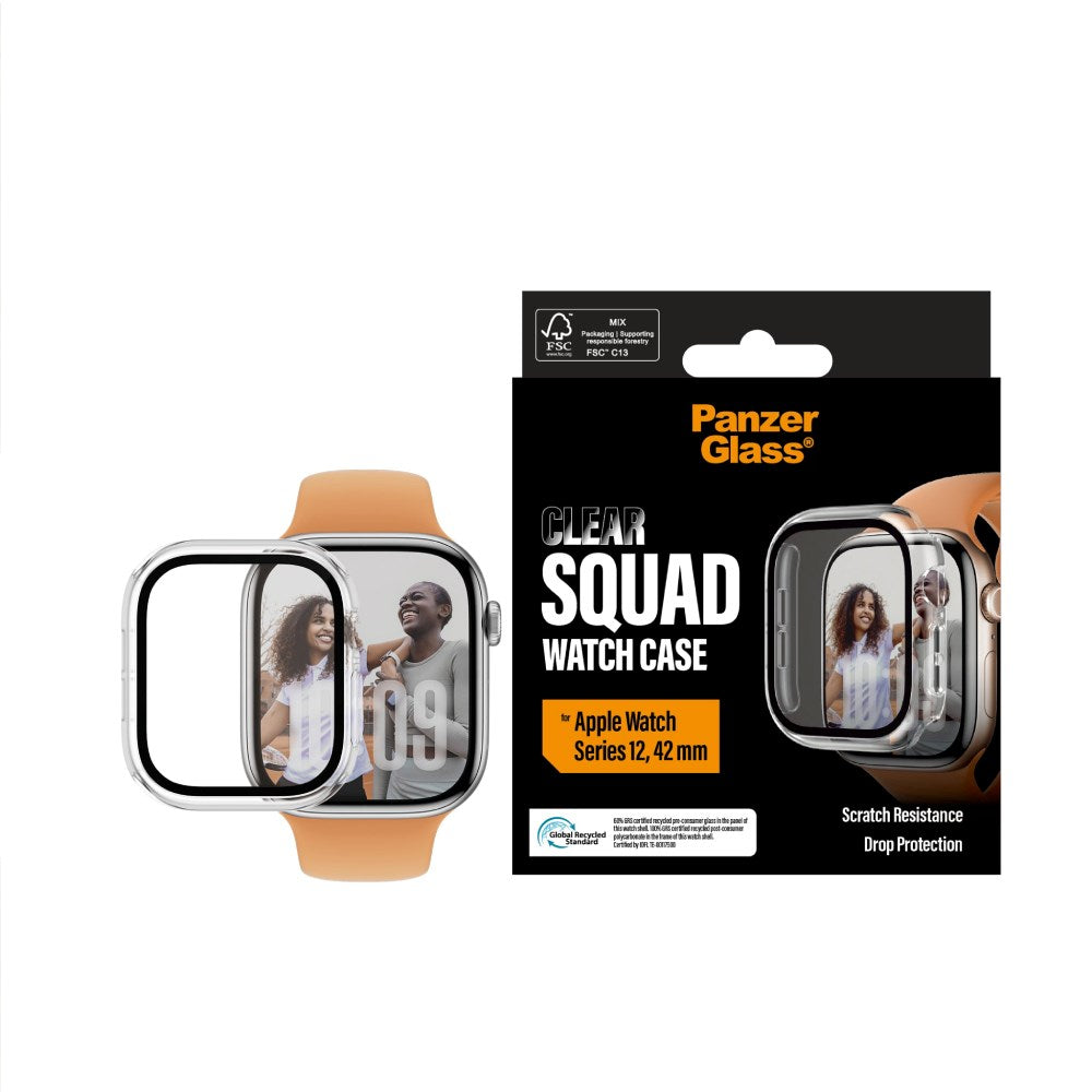 PanzerGlass Apple Watch Series 12 (42mm) Squad Cover - Gennemsigtig