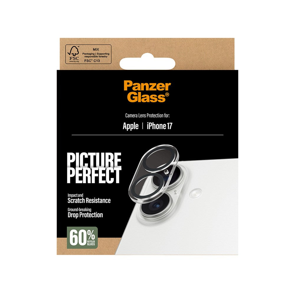 iPhone 17 PanzerGlass PicturePerfect Kamerabeskyttelsesglas - Gennemsigtig / Sort