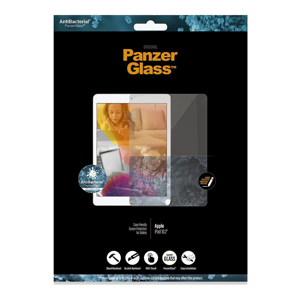 iPad 10.2" (2019) PanzerGlass Edge-To-Edge Skærmbeskyttelse - Case Friendly - Gennemsigtig