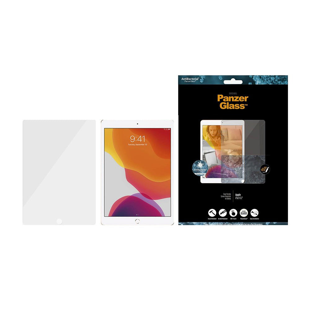 iPad 10.2" (2019) PanzerGlass Edge-To-Edge Skærmbeskyttelse - Case Friendly - Gennemsigtig