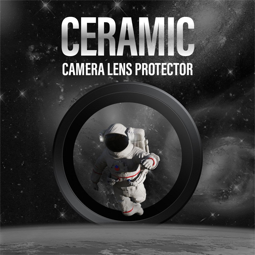 Samsung Galaxy S25 Ultra PanzerGlass Ceramic Hoops - Beskyttelse til Kamera - Gennemsigtig / Sort