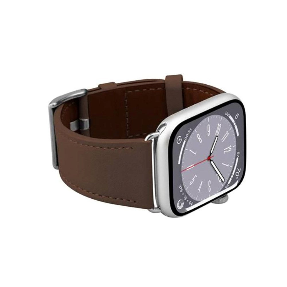 Apple Watch (38/40/SE/41/42mm) Puro E-CLASSIC Vegansk Læder Urrem - Brun