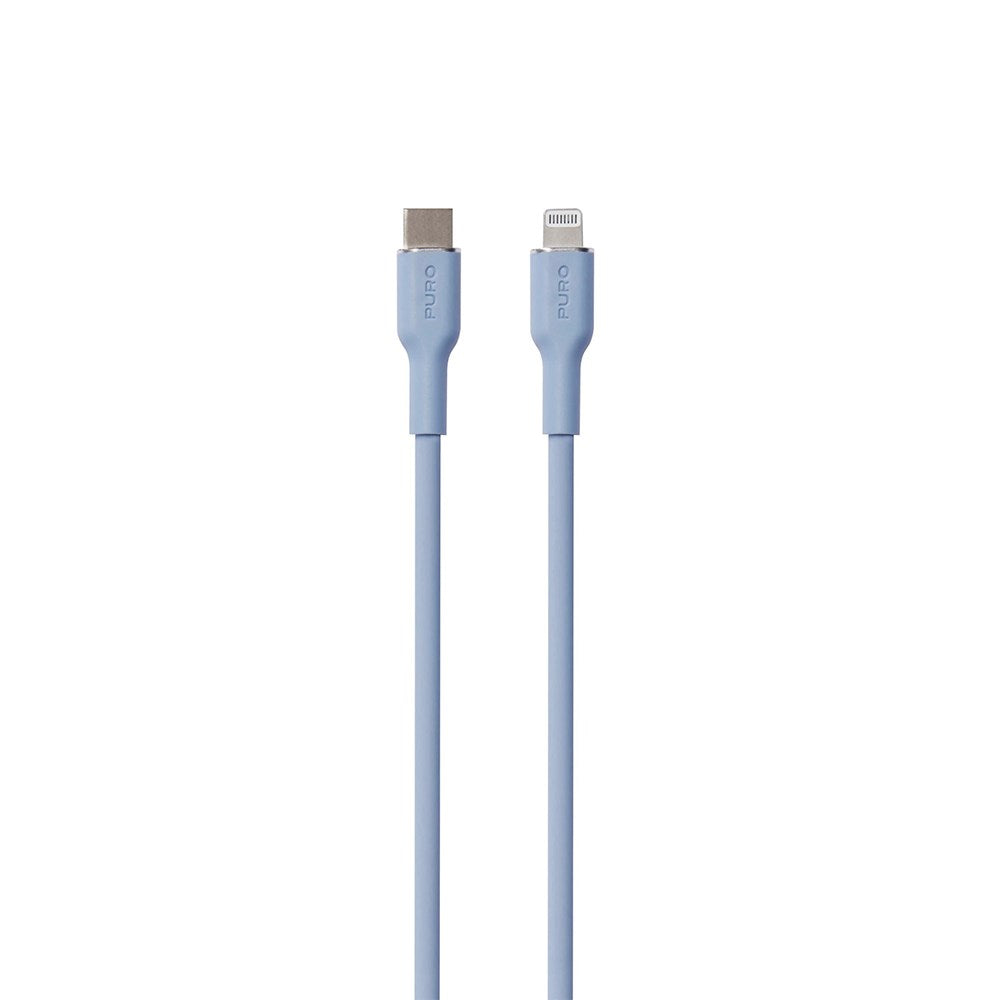 USB-C til Lightning Kabel - PURO Soft 1.5m - Blå