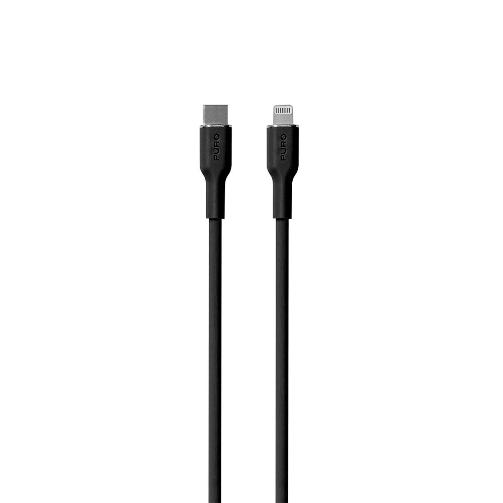 USB-C til Lightning Kabel - PURO Soft 1.5m - Sort