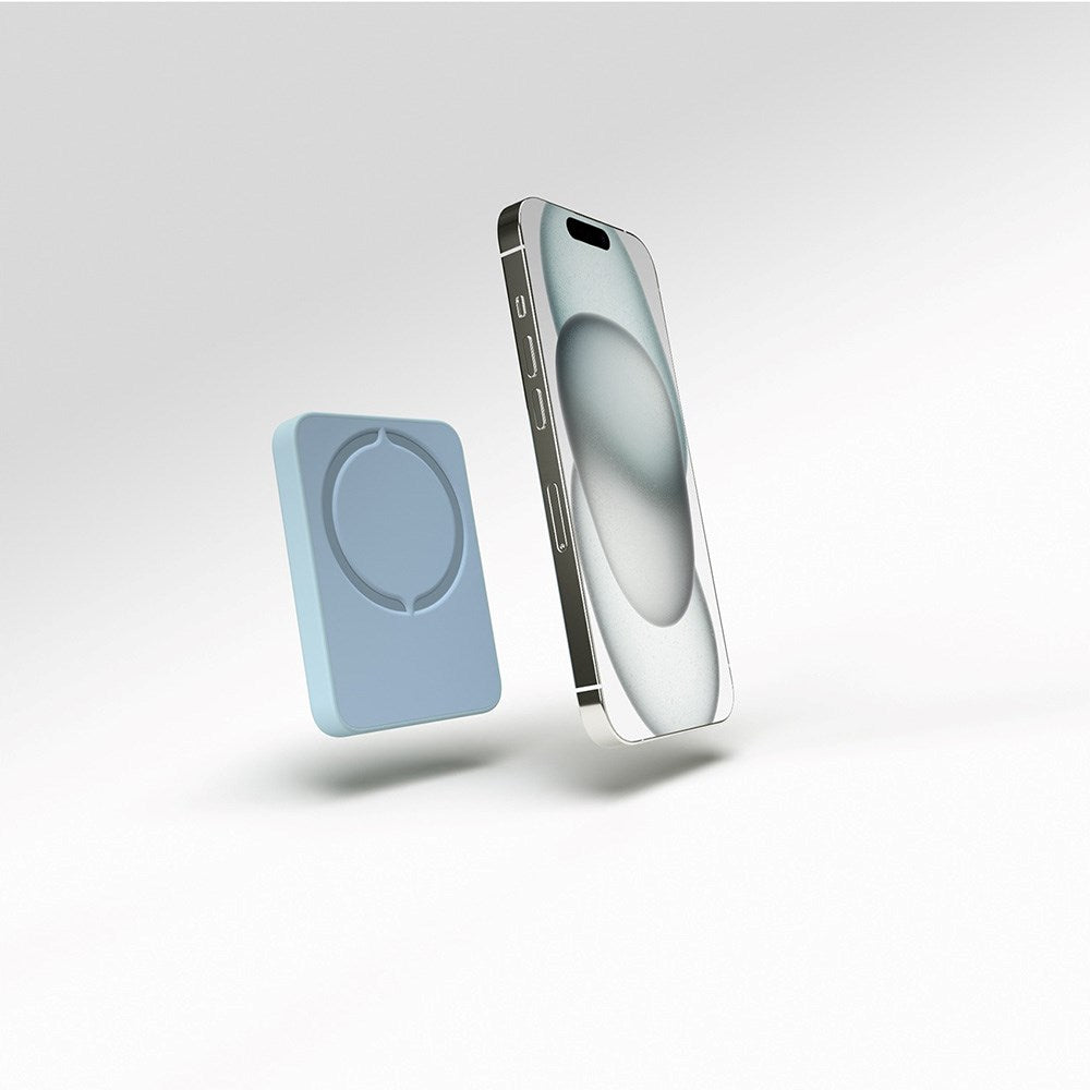 Puro Mini Power Mag 15W Trådløs Powerbank 4200 mAh m. USB-C Stik - MagSafe Kompatibel - Lyseblå