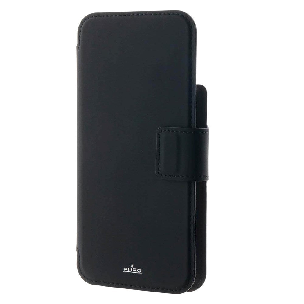 iPhone 12 / 12 Pro / 13 / 14 / 15 Puro Wallet Magnetic Folio Flip Cover - MagSafe Kompatibel - Sort