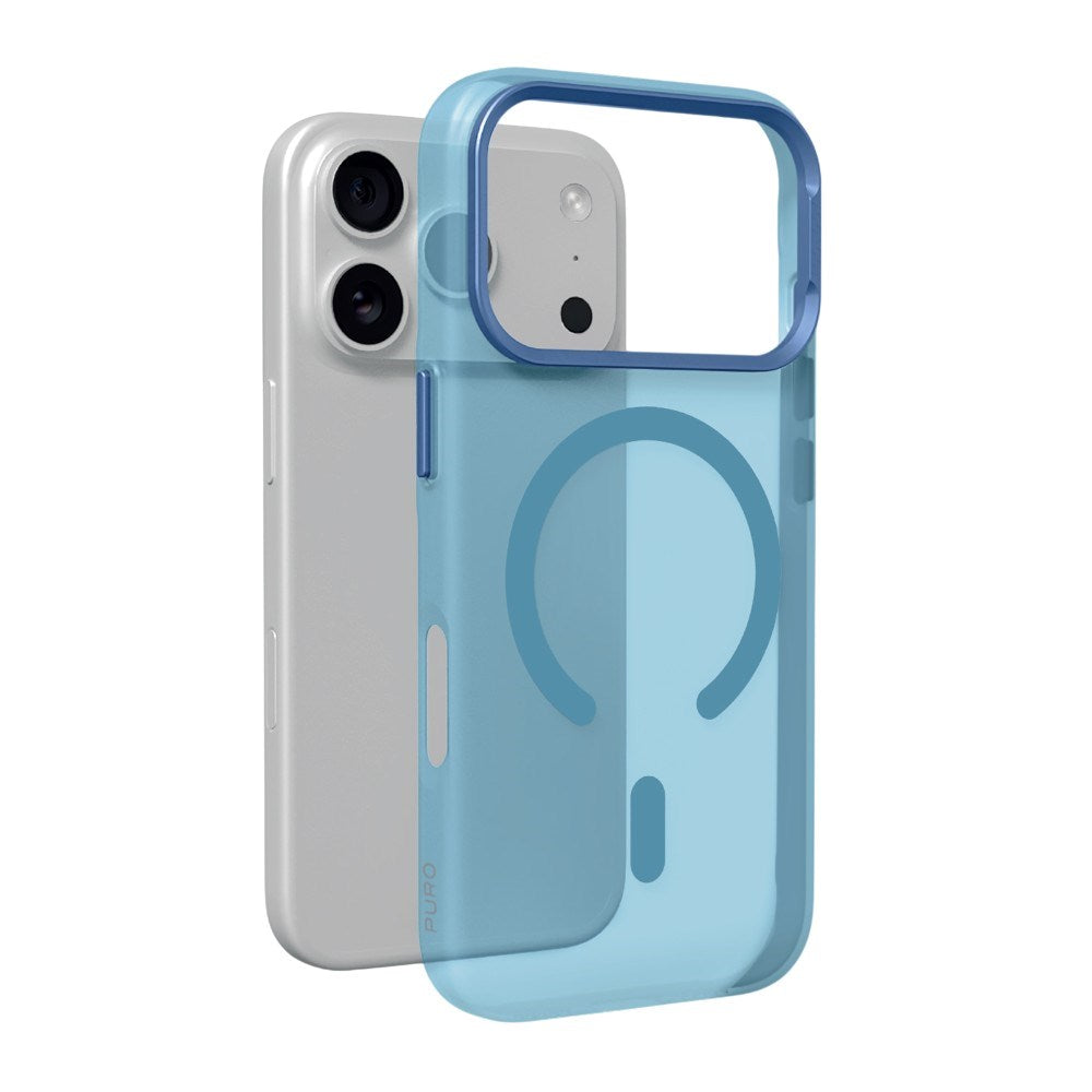iPhone 18 Pro PURO LIGHTFEEL Bagside Cover - MagSafe Kompatibel - Lyseblå