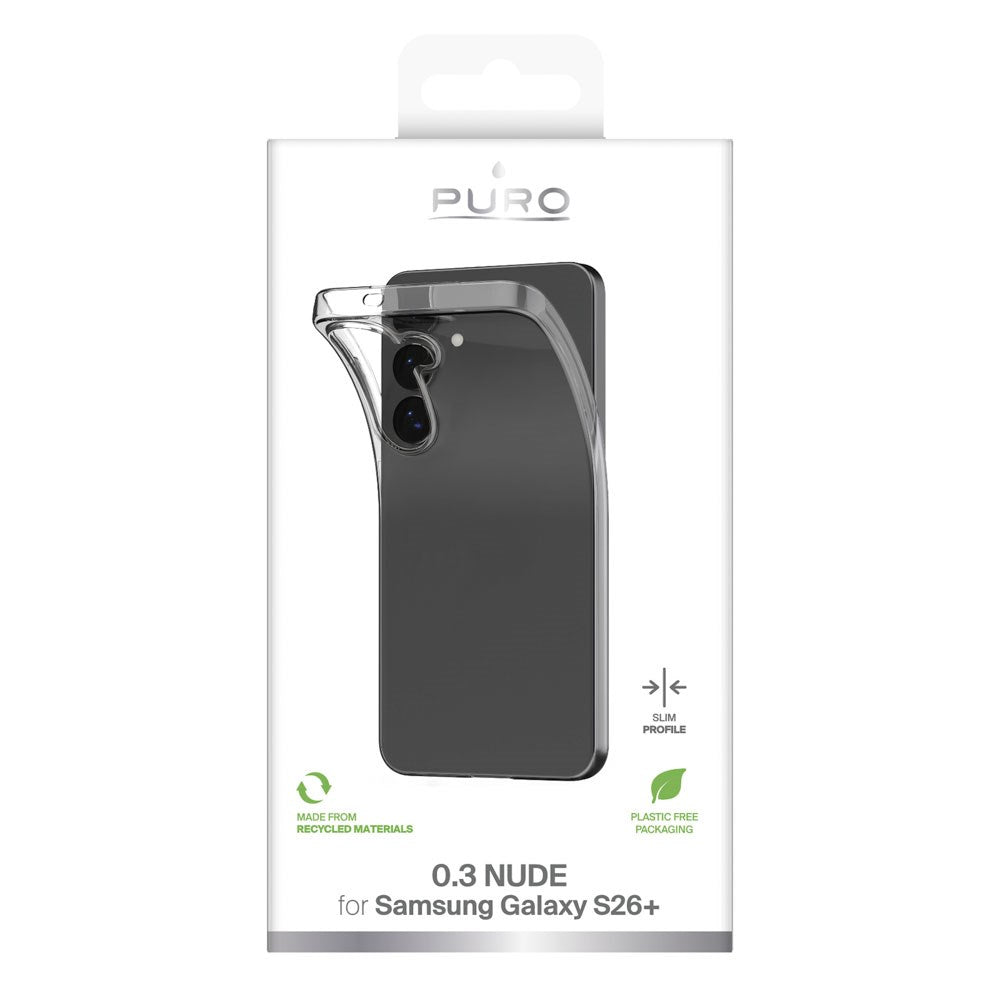 PURO Samsung Galaxy S26+ (Plus) NUDE Ultra Slim Bagside Cover - 0.3mm - Gennemsigtig