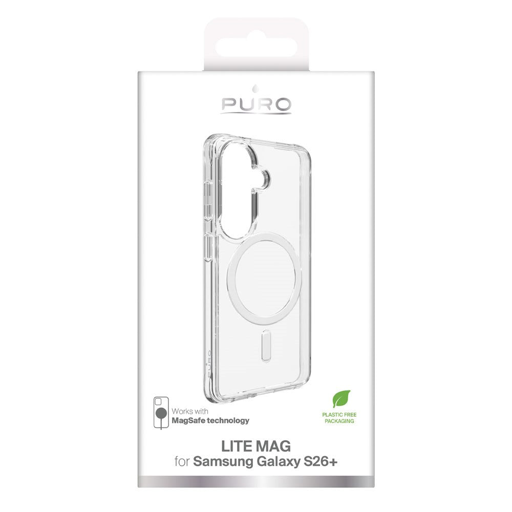 PURO Samsung Galaxy S26+ (Plus) Hybrid Bagside Cover - MagSafe Kompatibel - Gennemsigtig