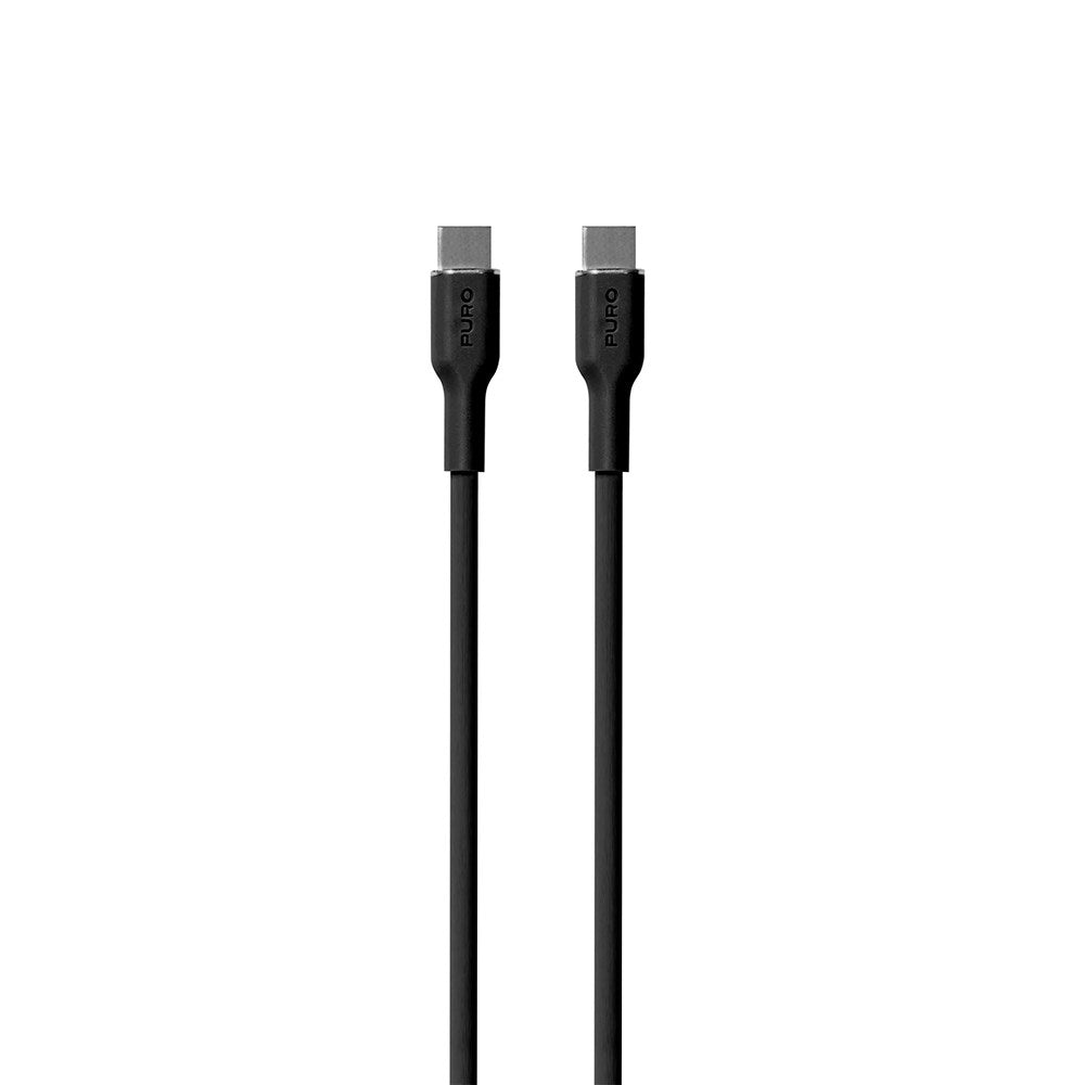 USB-C til USB-C Kabel - PURO Soft 1.5m - Sort
