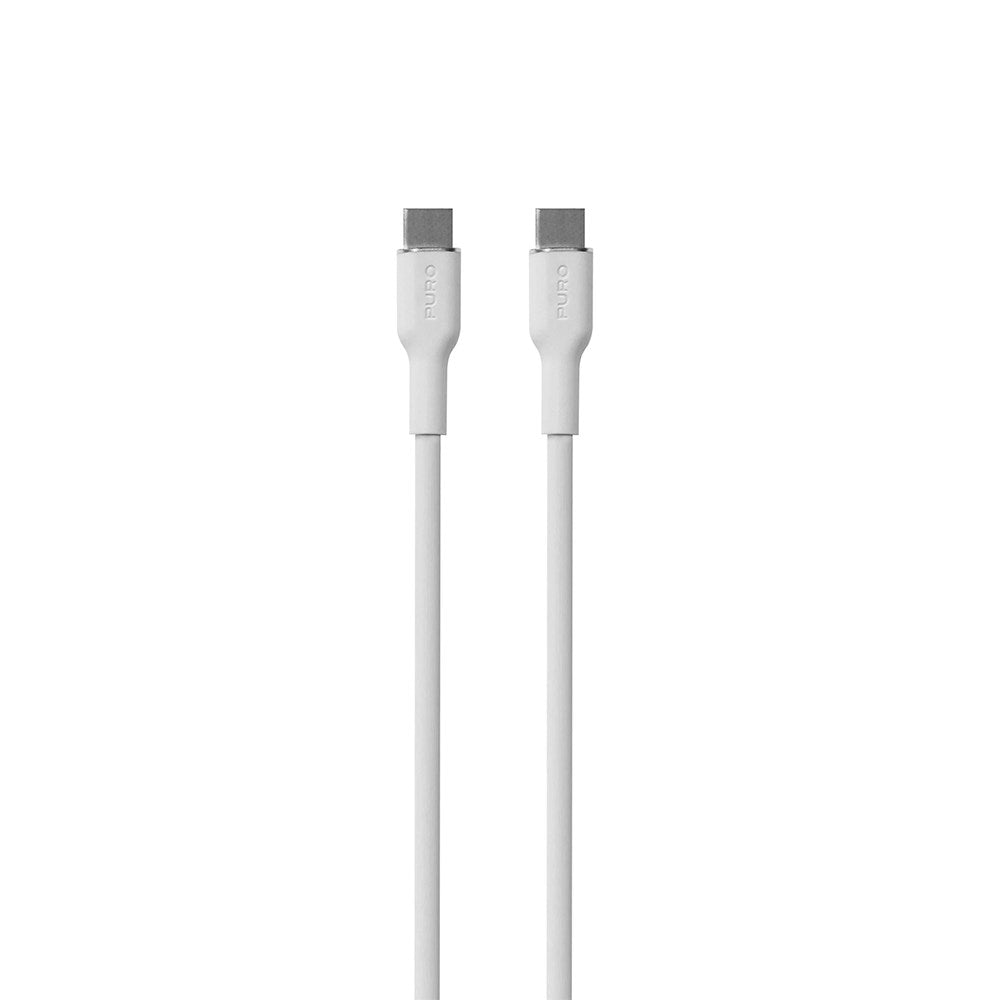 USB-C til USB-C Kabel - PURO Soft 1.5m - Hvid