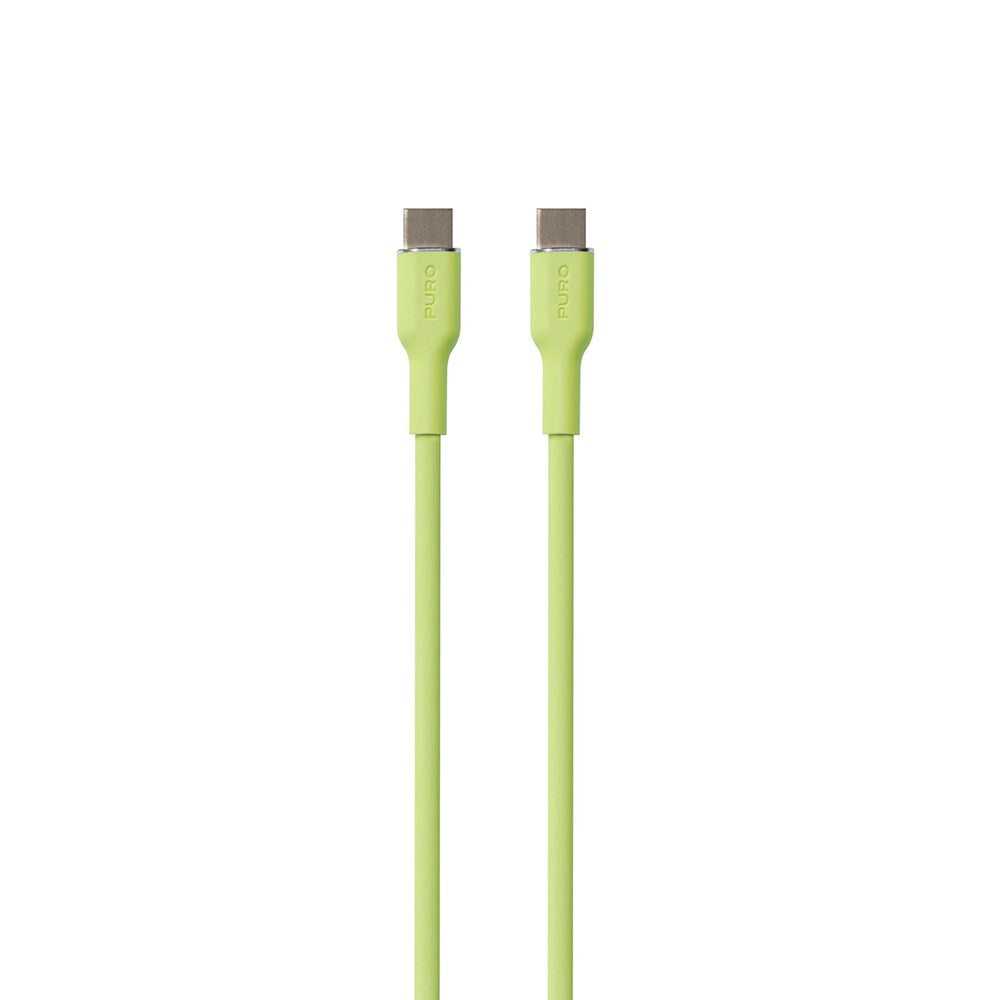 USB-C til USB-C Kabel - PURO Soft 1.5m - Lysegrøn