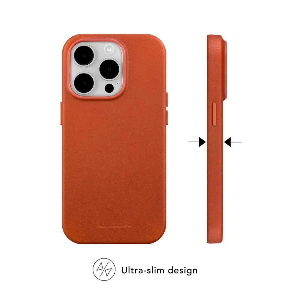 iPhone 15 Pro dbramante1928 Roskilde Cover - 100% Ægte Læder - MagSafe Kompatibel - Tan