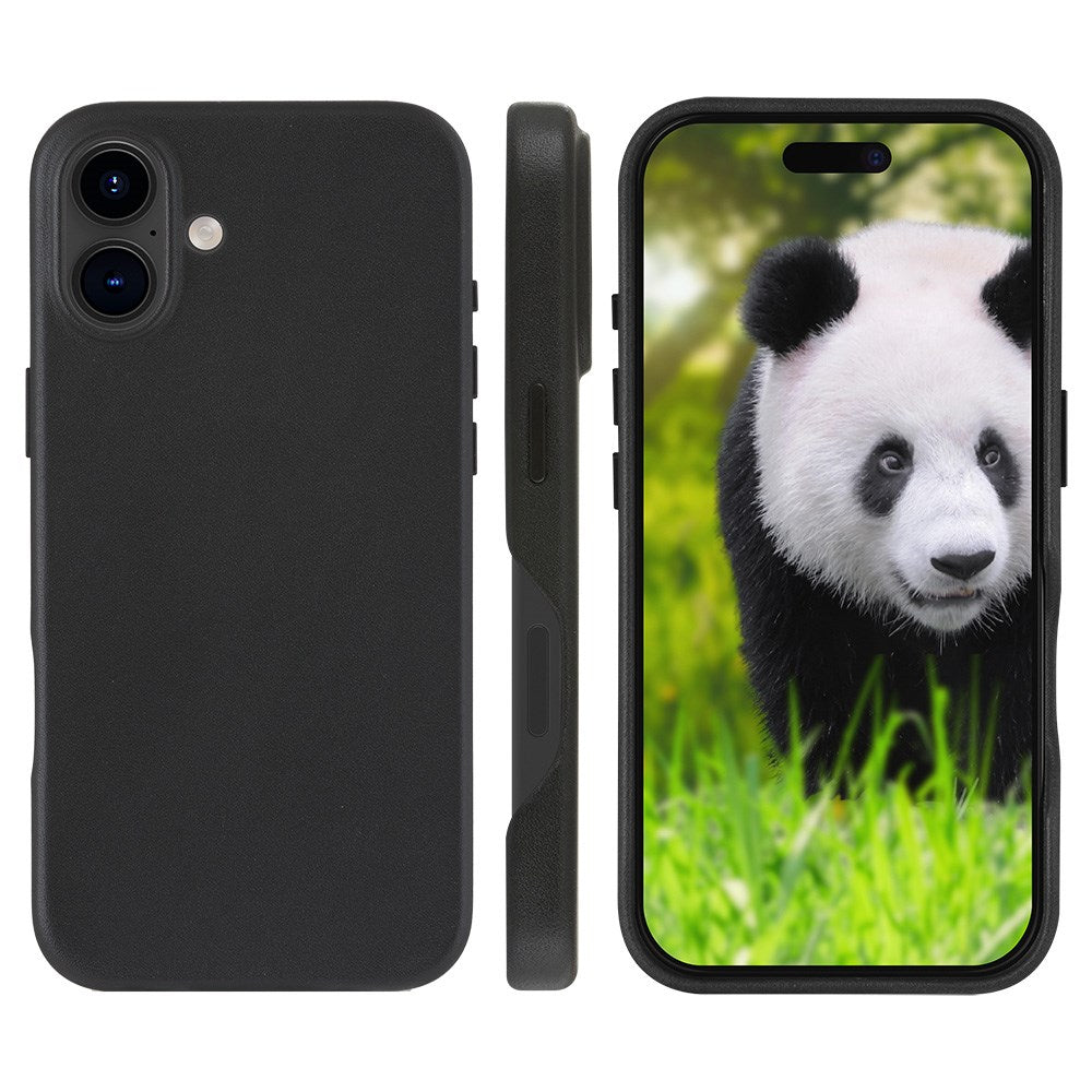 Dbramante1928 iPhone 16 Pro Roskilde Case - 100% Ægte Læder - MagSafe Kompatibel - Sort