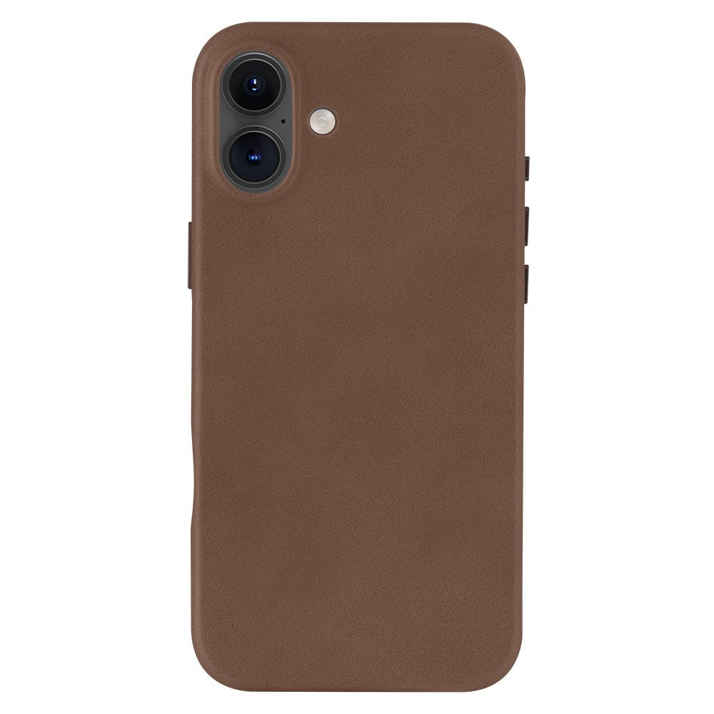 Dbramante1928 iPhone 16 Plus Roskilde Case - 100% Ægte Læder - MagSafe Kompatibel - Dark Tan