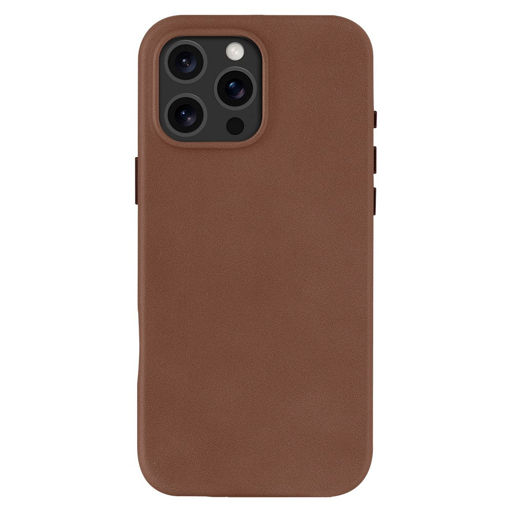 Dbramante1928 iPhone 16 Pro Max Roskilde Case - 100% Ægte Læder - MagSafe Kompatibel - Dark Tan