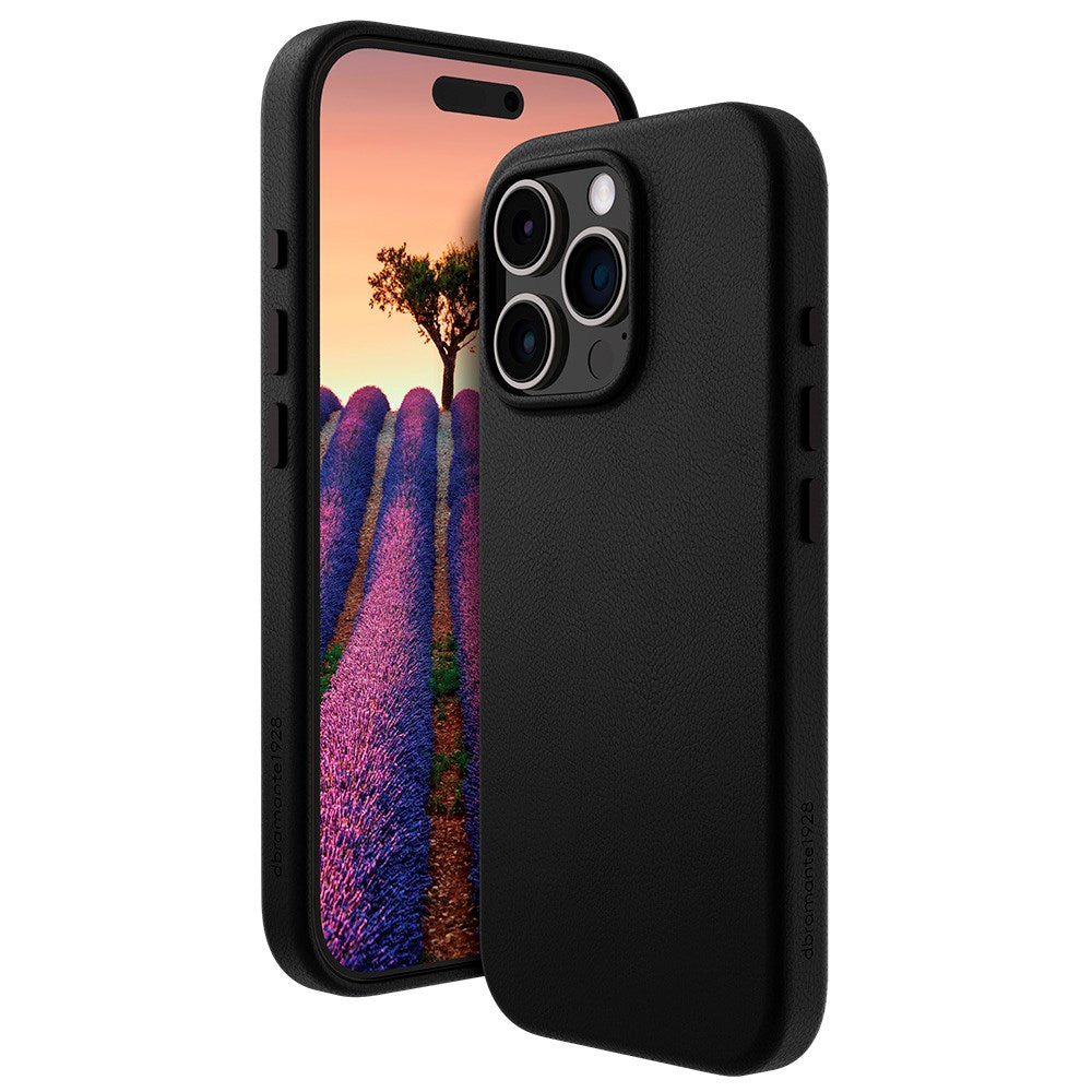Dbramante1928 iPhone 16 Pro Max Roskilde Case - 100% Ægte Læder - MagSafe Kompatibel - Sort