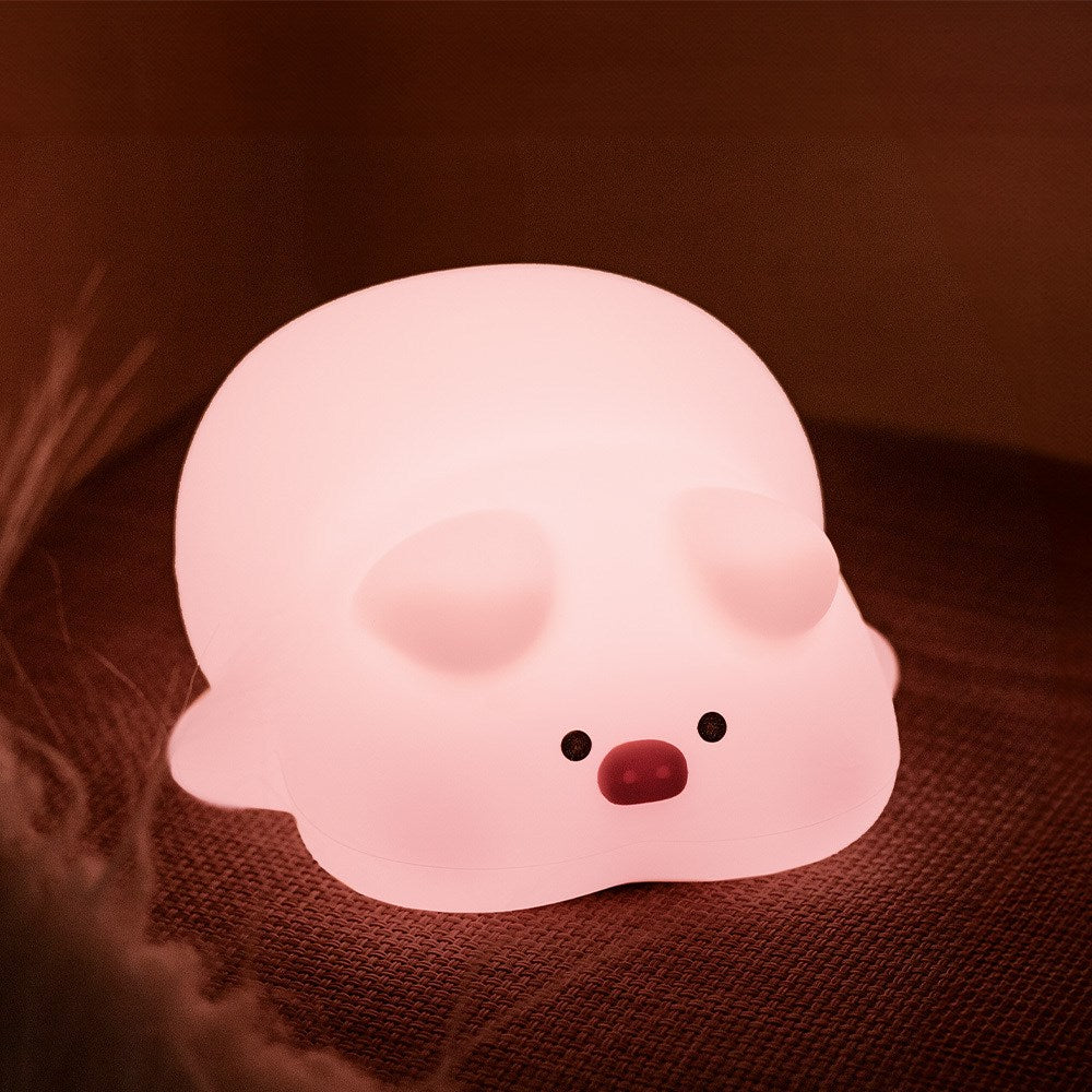 Forever Light Silikone Natlampe LED - Sleepy Pig