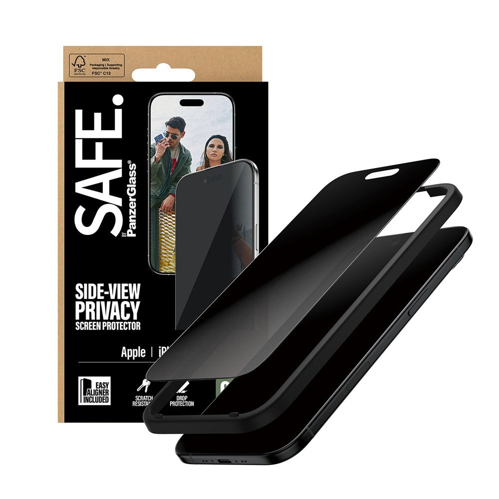 SAFE by PanzerGlass - iPhone Air - Ultra-Wide Fit Skærmbeskyttelse - Privacy Funktion - Gennemsigtig