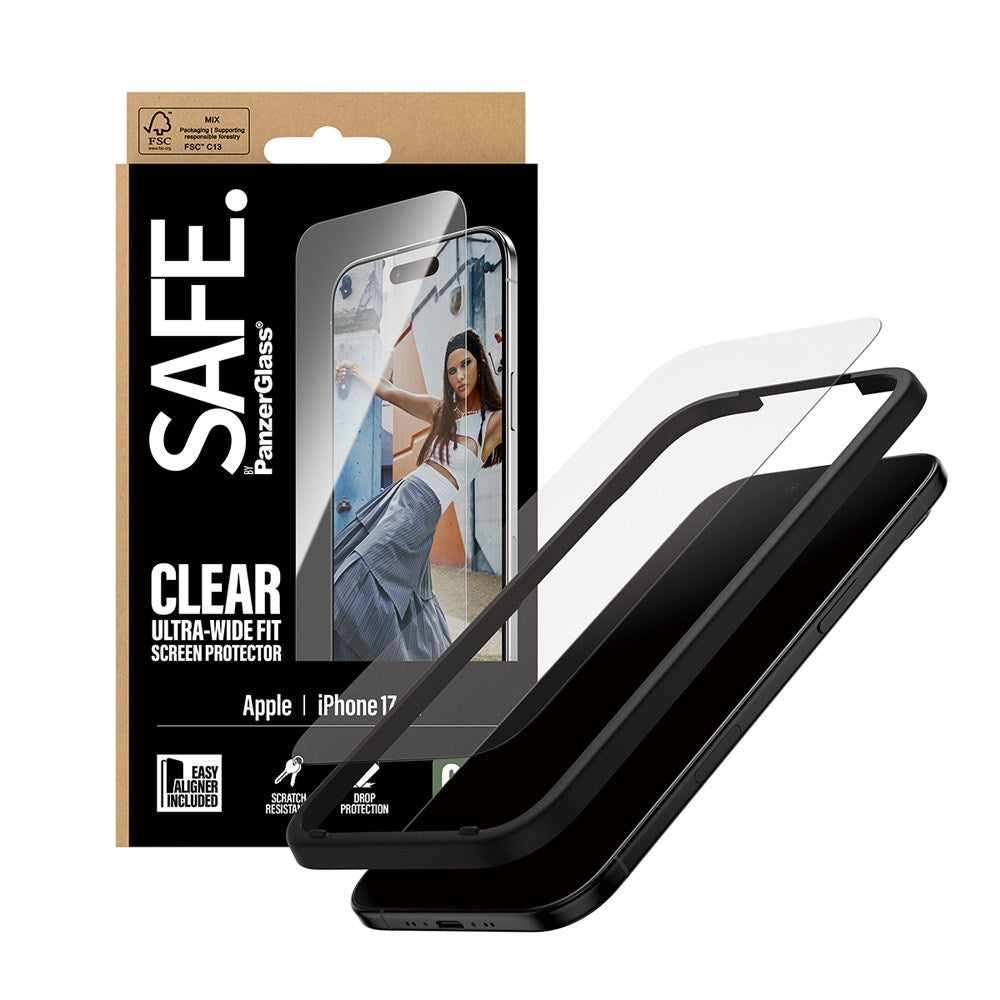 SAFE by PanzerGlass - iPhone Air - Ultra-Wide Fit Skærmbeskyttelse - Gennemsigtig