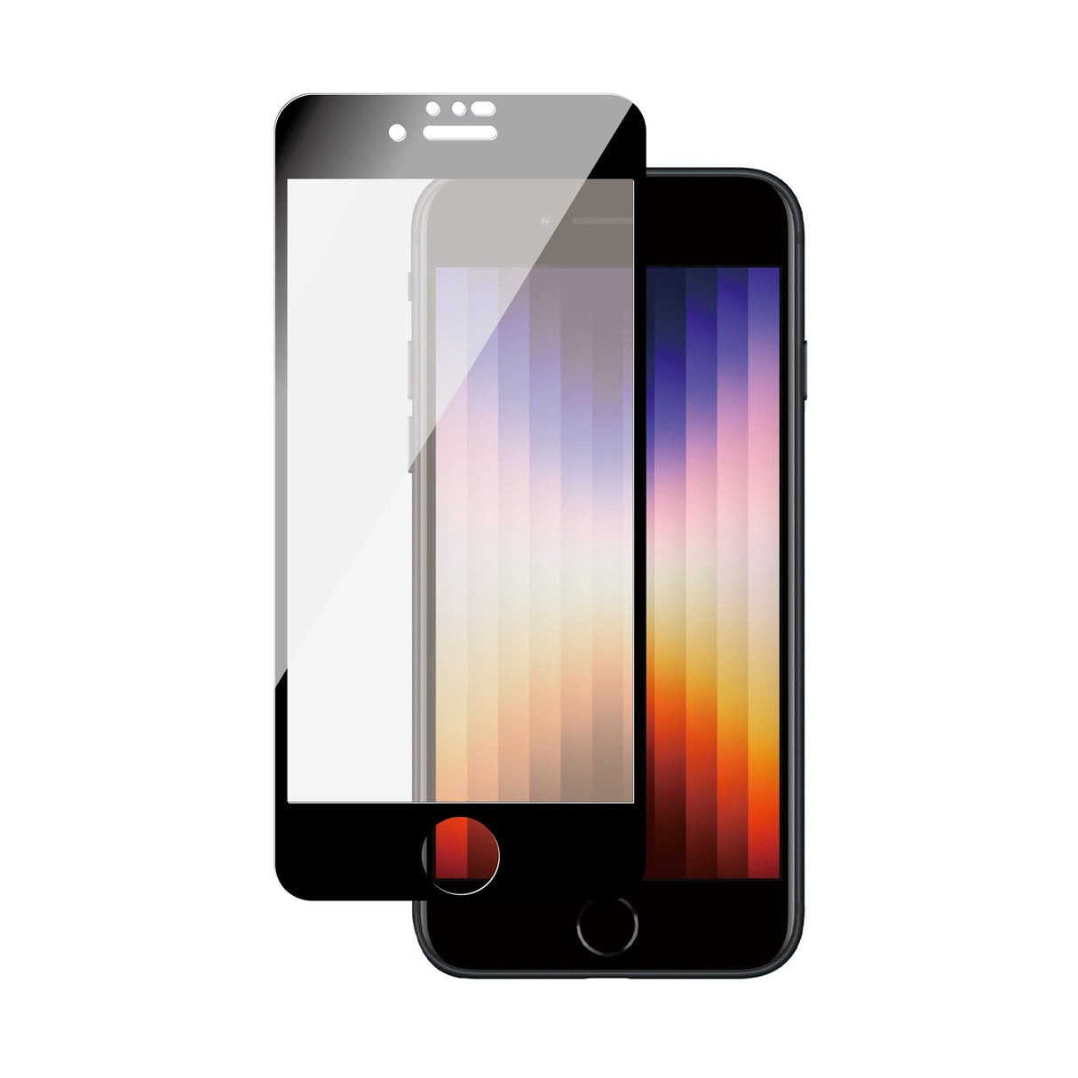 iPhone 8/7/6/6s/SE (2020/2022) - SAFE by PanzerGlass Edge-to-Edge Fit Skærmbeskyttelse - Gennemsigtig/Sort Kant