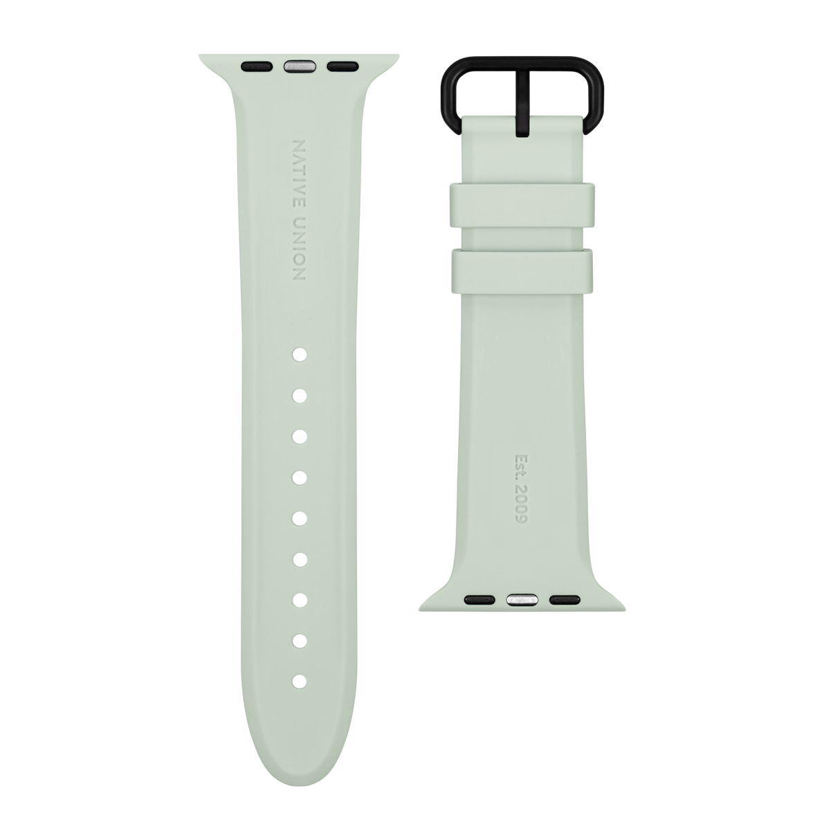 Apple Watch (42/44/SE/45/46/49mm) Native Union Curve Strap Silikone Smartwatch Rem - Grøn