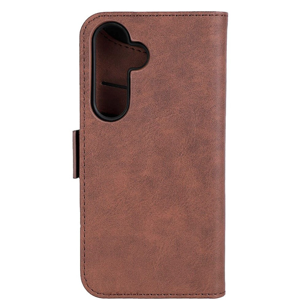 GEAR Samsung Galaxy S24 Læder Flip Cover m. Pung - Brun
