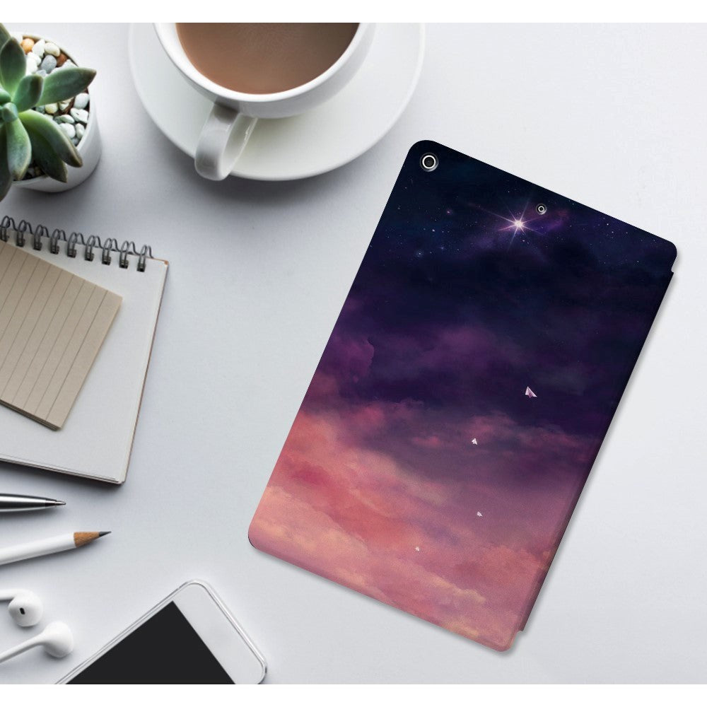 iPad 10.2" (2021 / 2020 / 2019) Tri-Fold Flip Cover m. Ståfunktion - Stjerne Drøm