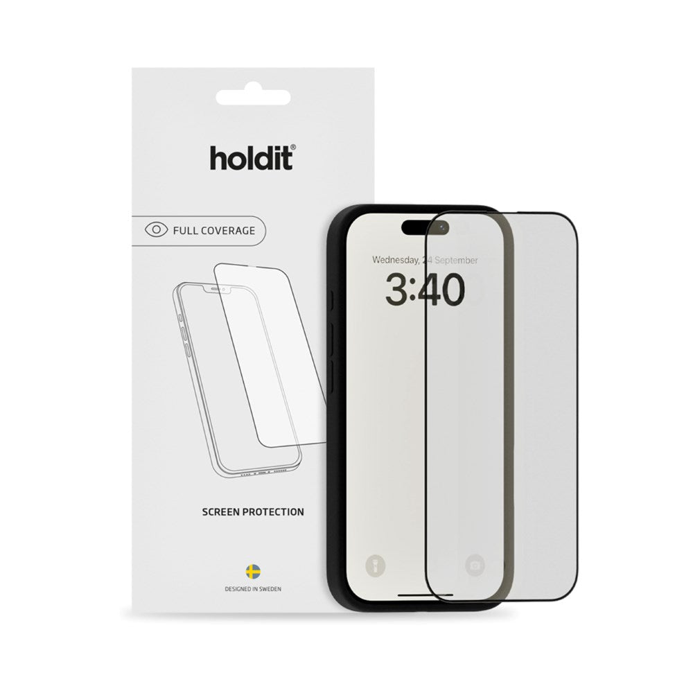 Samsung Galaxy S22 Ultra Holdit Hærdet Glas Skærmbeskyttelse 9H - Sort Kant
