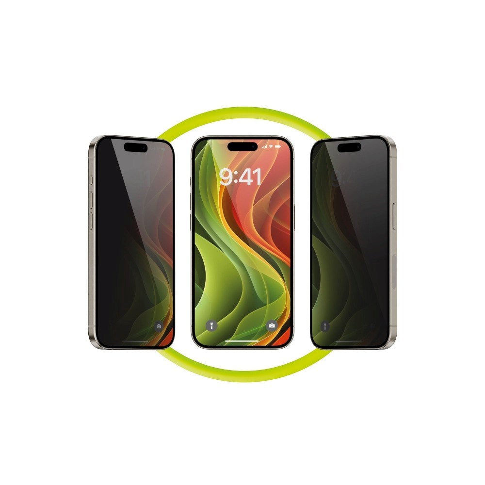 Mobile Origin iPhone 18 Pro Max Screen Guard Privacy Skærmbeskyttelsesglas inkl. Easy Applicator - 2 Stk. - Gennemsigtig