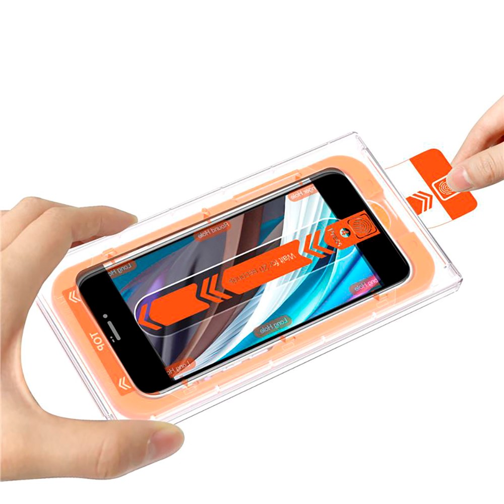 iPhone SE (2022 / 2020) / 8 / 7 Mobile Origin Beskyttelsesglas - 2 stk. - Case Friendly - Sort Kant