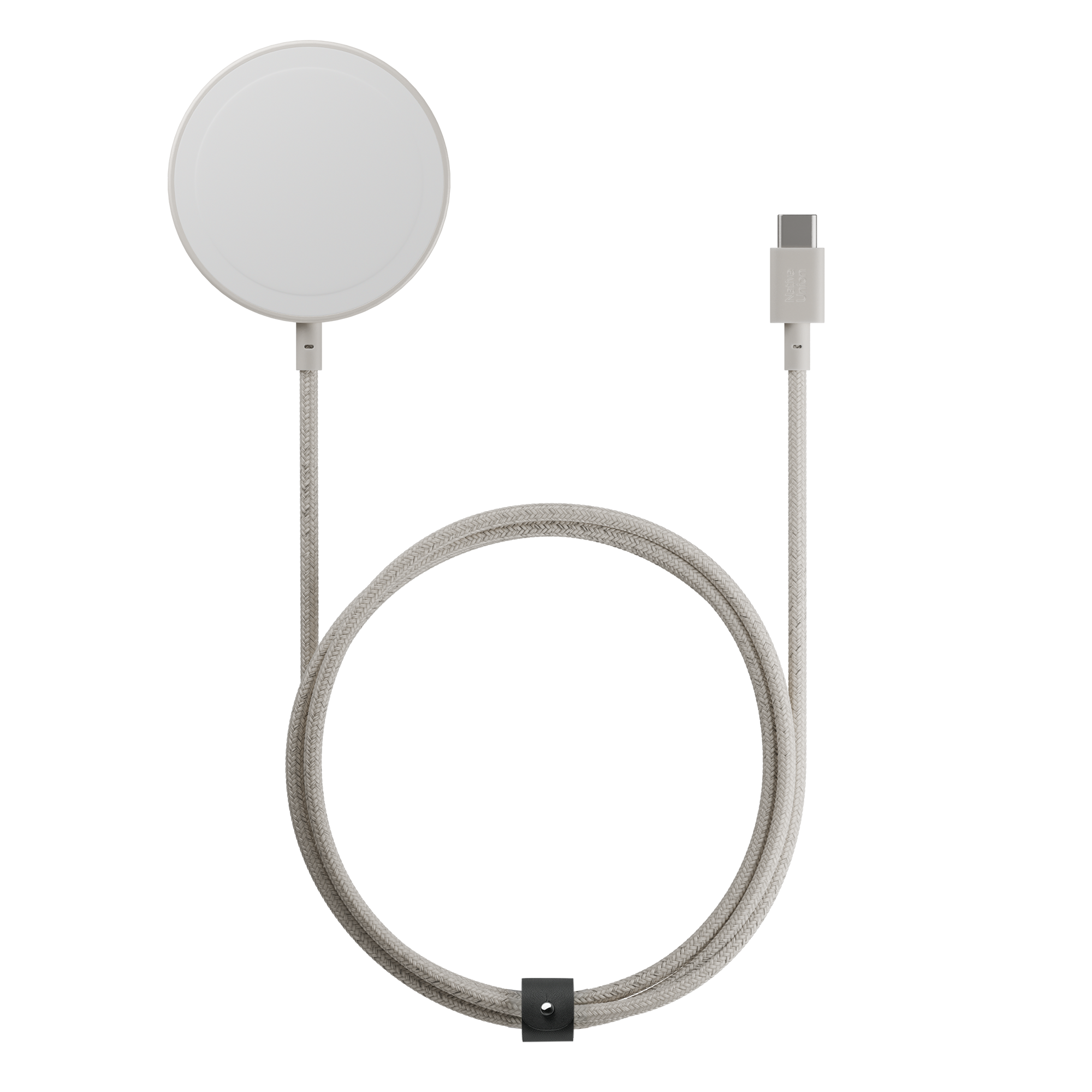 Magnetisk Trådløs Oplader m. Ståfunktion - Native Union Snapstand - Qi2 - Beige