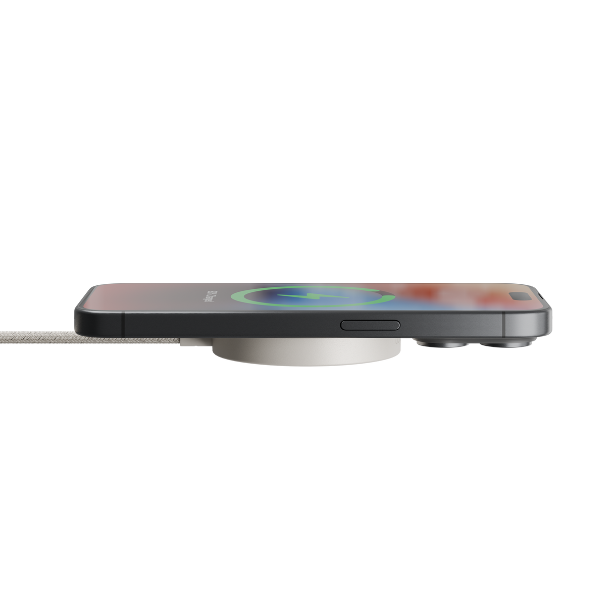 Magnetisk Trådløs Oplader m. Ståfunktion - Native Union Snapstand - Qi2 - Beige