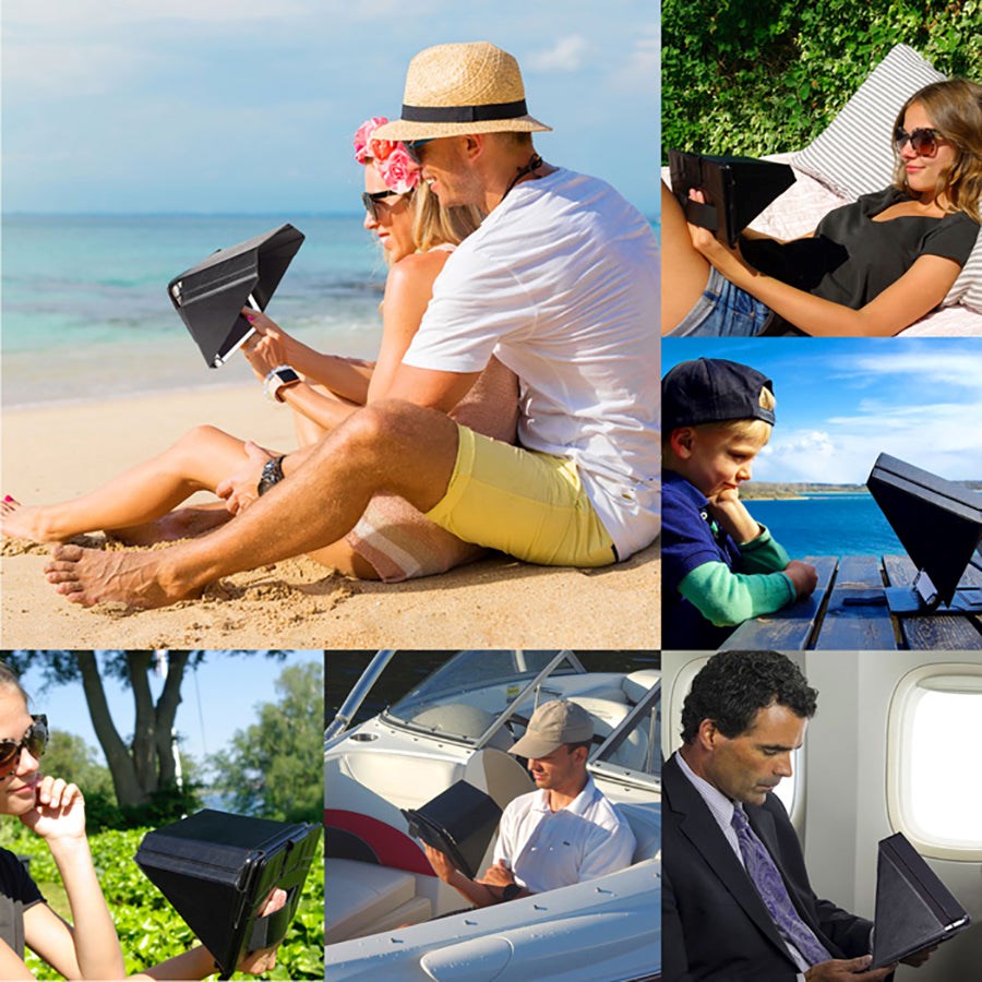 Universal Philbert Cover m. Solafskærmning & Integreret Privacy Til 9-10'' Tablets - Sort