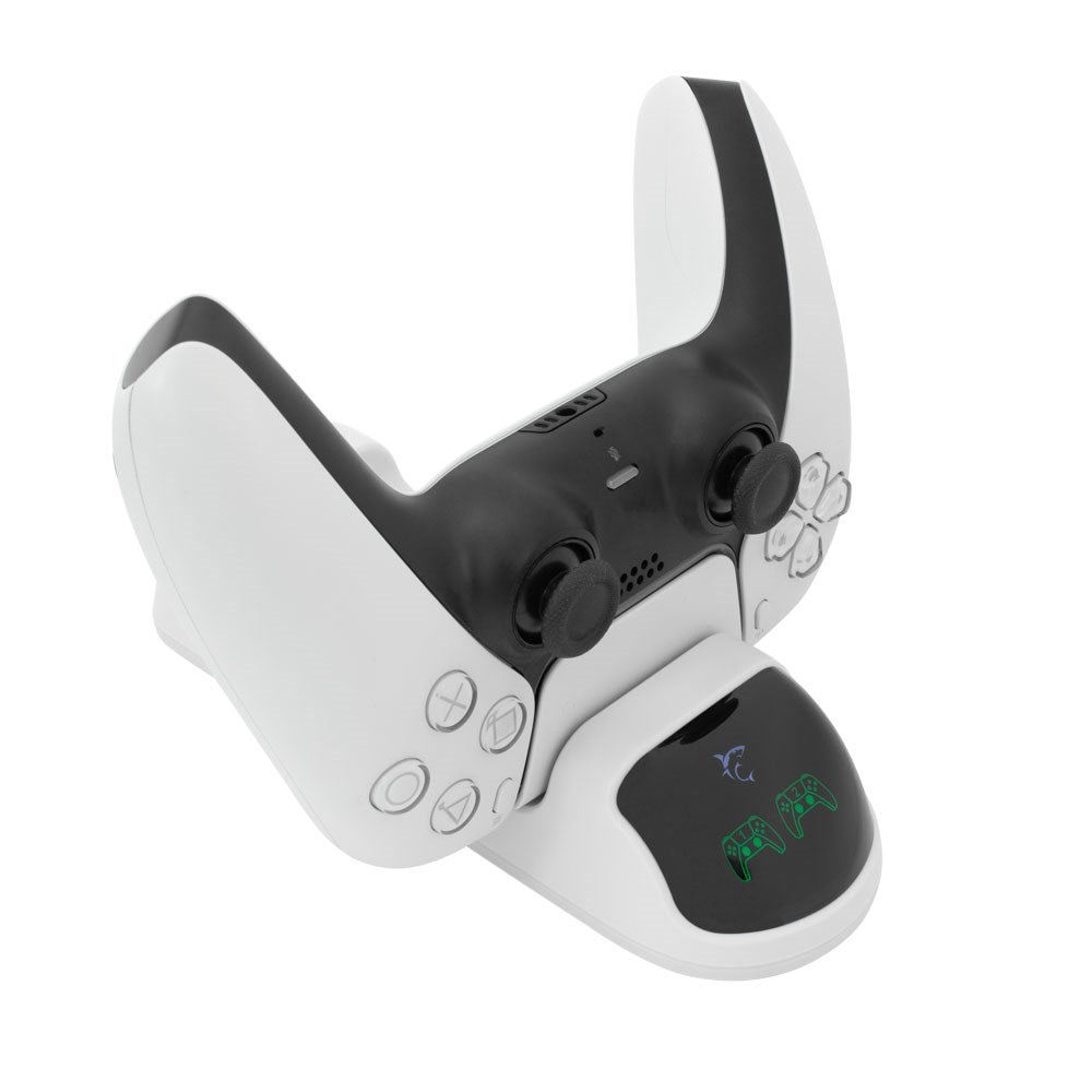 White Shark TAKEDOWN PS5 Controller Ladestander - Hvid