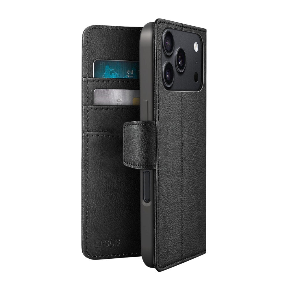 SBS iPhone 18 Pro Wallet Classic Flip Mobil Cover - Sort