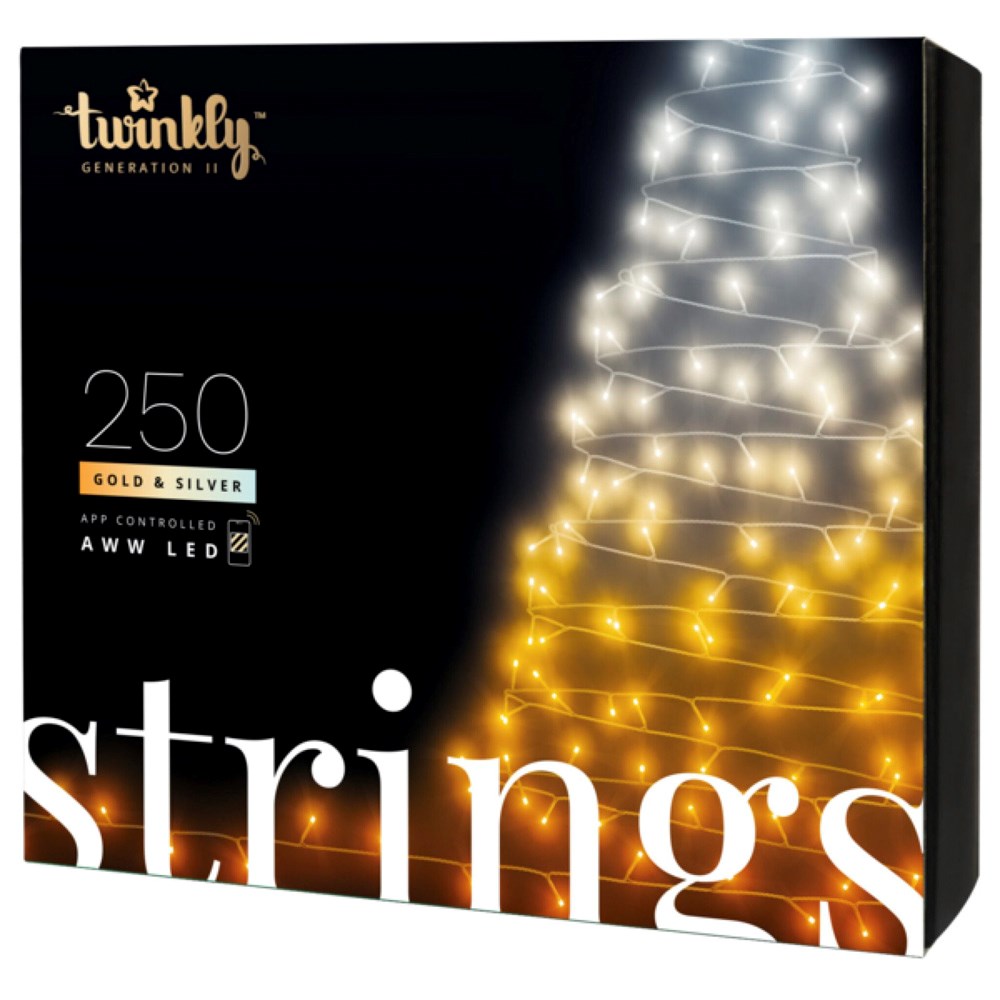 Twinkly Lang lyskæde (20m) AWW 250-LED - Sort Ledning