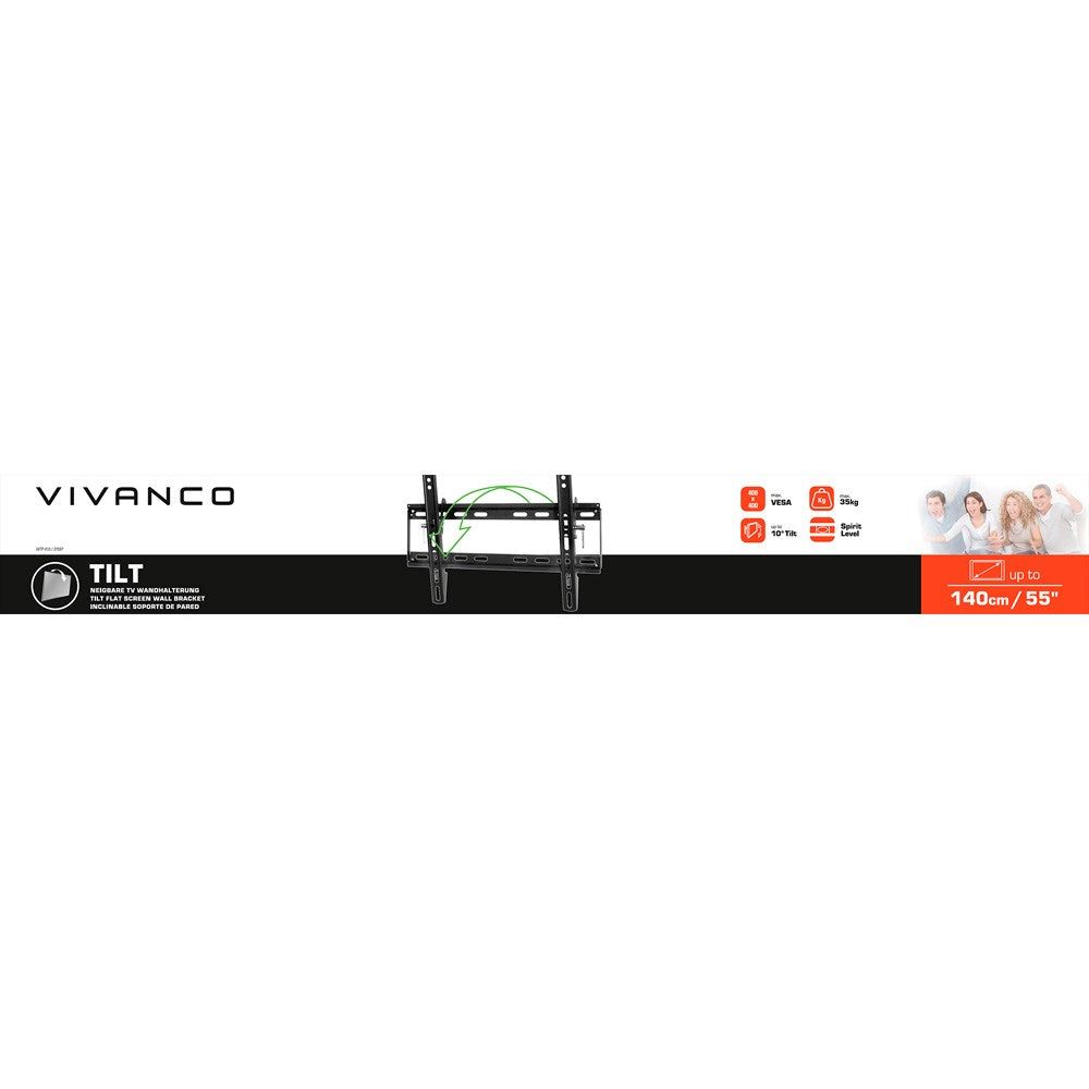 Vivanco TV Vægbeslag m. Vippefunktion til 45kg / 55" - Sort
