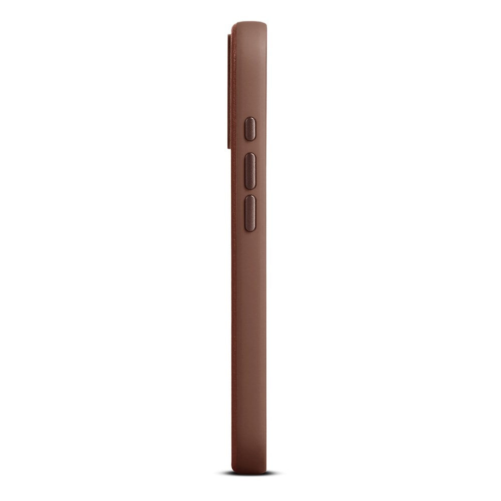 iPhone 17 - WOOLNUT Ægte Læder Bagside Cover - MagSafe Kompatibel - Brun
