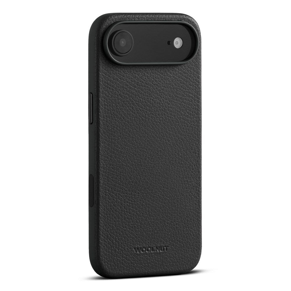 iPhone Air - WOOLNUT Ægte Læder Bagside Cover - MagSafe Kompatibel - Sort
