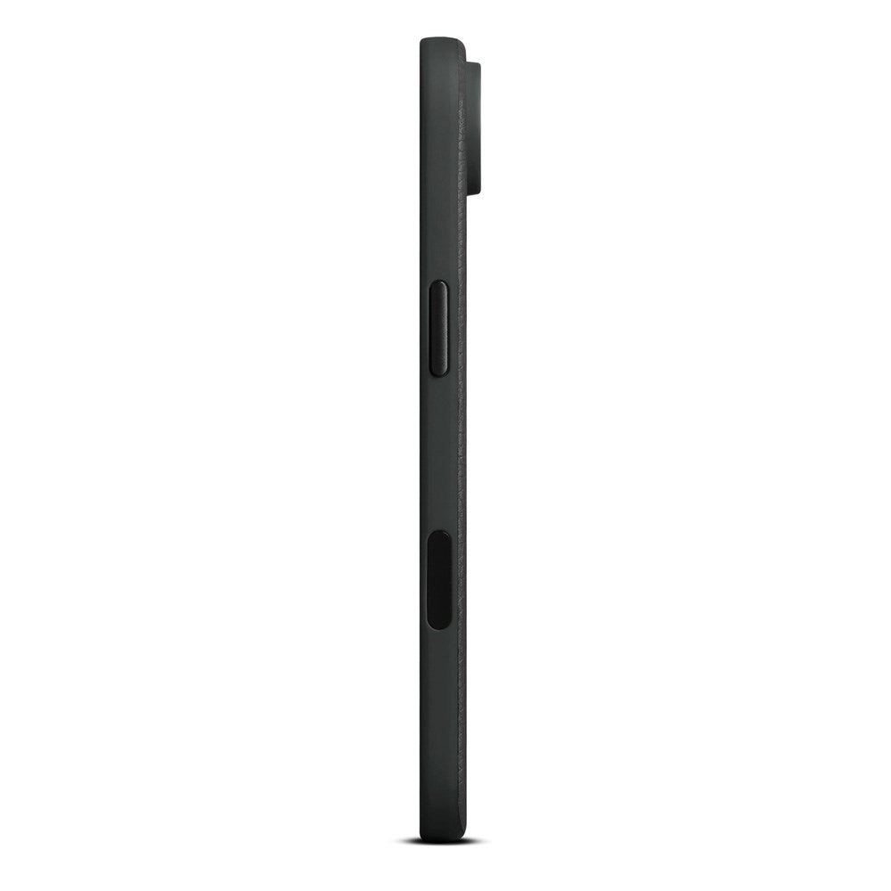 iPhone Air - WOOLNUT Ægte Læder Bagside Cover - MagSafe Kompatibel - Sort