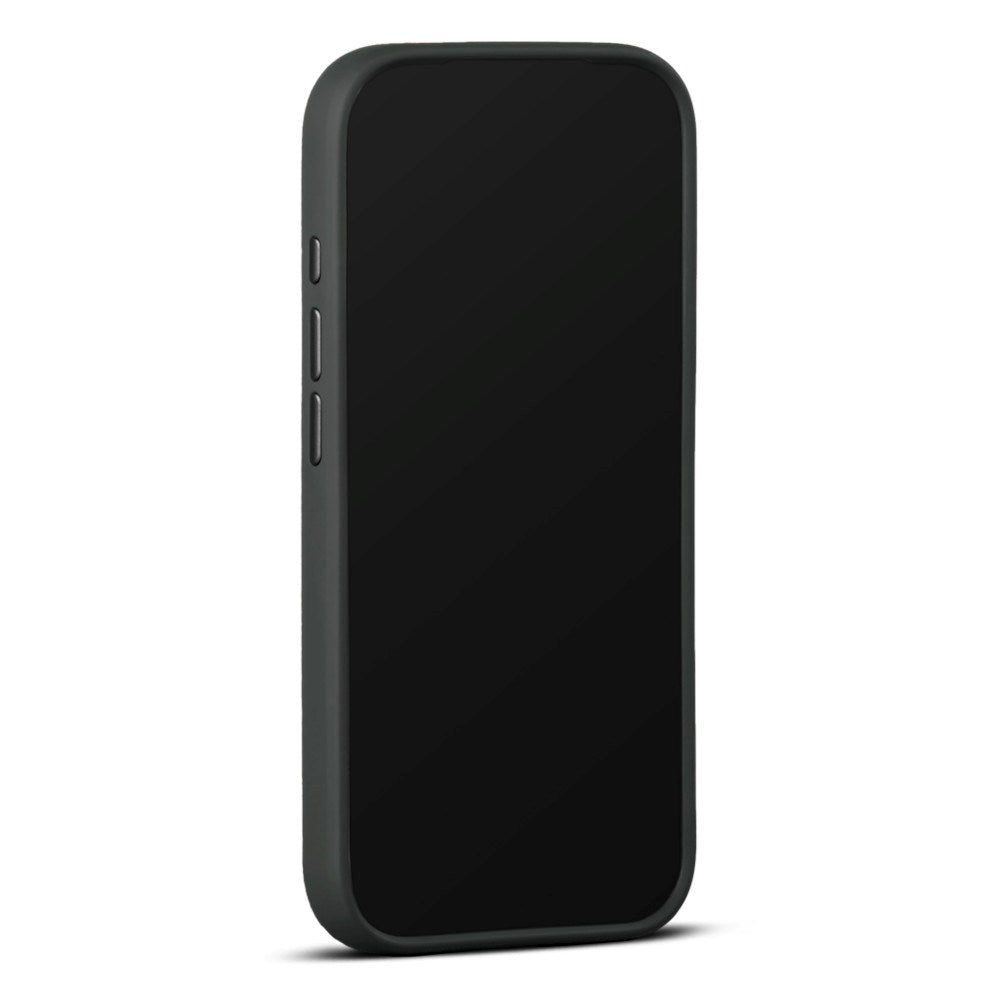 WOOLNUT iPhone 18 Pro Ægte Læder Bagside Cover - MagSafe Kompatibel - Sort