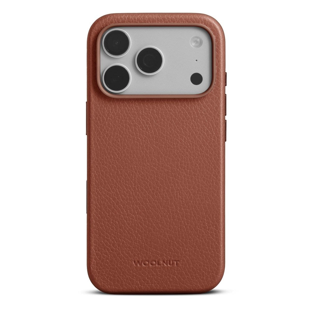 WOOLNUT iPhone 18 Pro Ægte Læder Bagside Cover - MagSafe Kompatibel - Brun