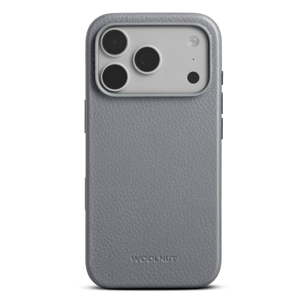 WOOLNUT iPhone 18 Pro Ægte Læder Bagside Cover - MagSafe Kompatibel - Grå