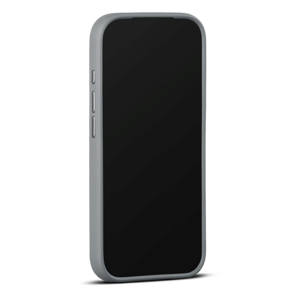 WOOLNUT iPhone 18 Pro Ægte Læder Bagside Cover - MagSafe Kompatibel - Grå