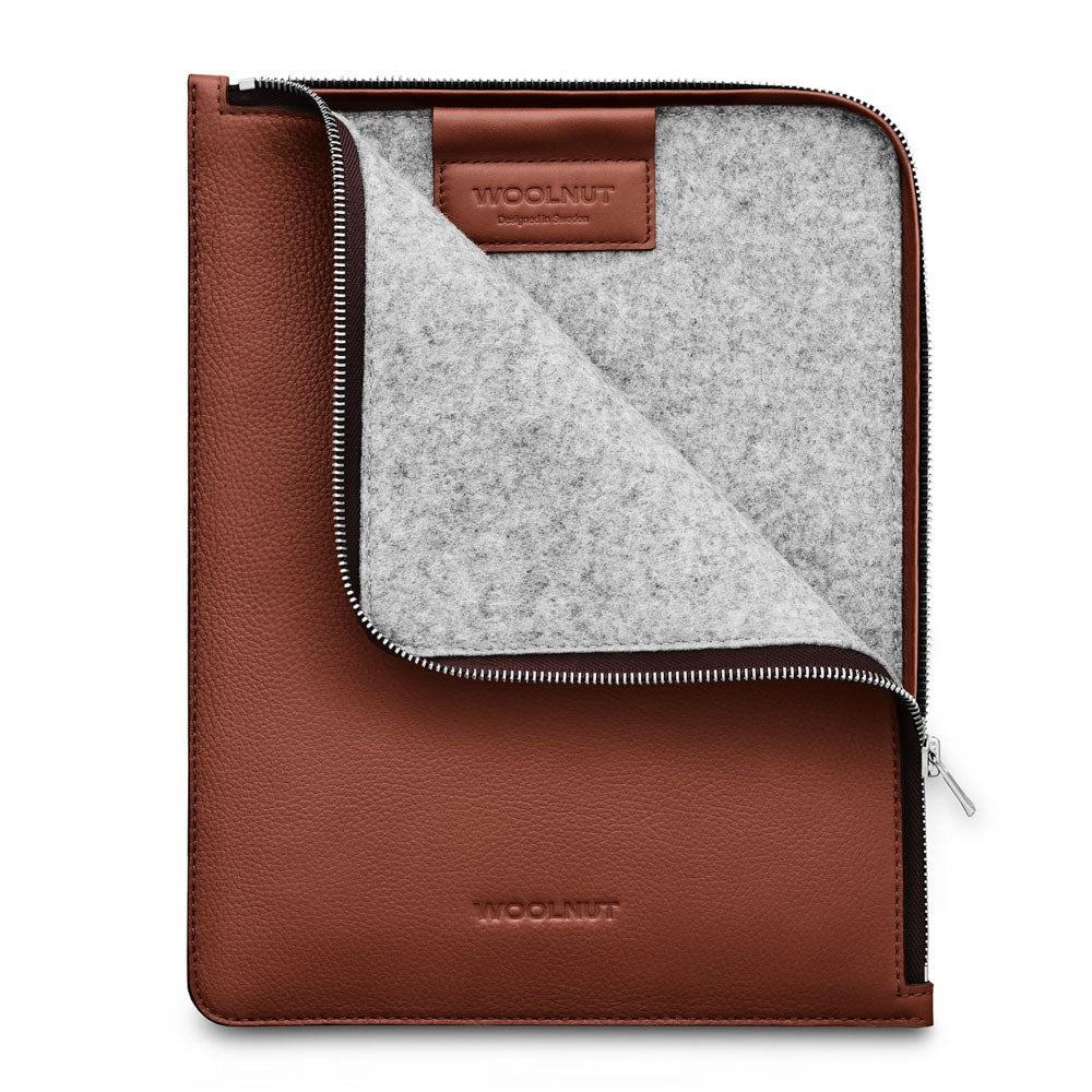 iPad / Tablet (23 x 29 cm) Woolnut Sleeve - Ægte Læder - Brun